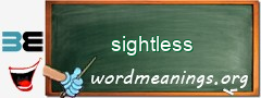 WordMeaning blackboard for sightless
